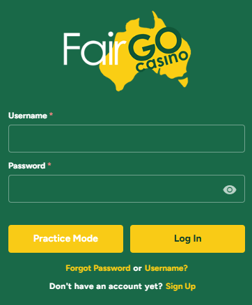 Log in to Fair Go Casino