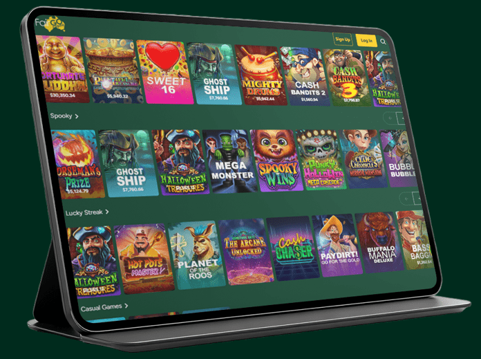 Mobile app interface for Fair Go Casino